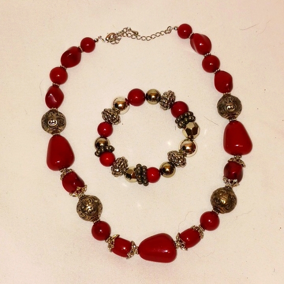 Necklace and Bracelet Set Vintage - Picture 1 of 4